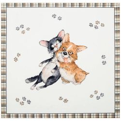 НАБОР САЛФЕТОК ИЗ 2-Х ШТ "ДРУЖБА",40Х40СМ, 100% ХЛОПОК,ТВИЛ, БЕЛЫЙ