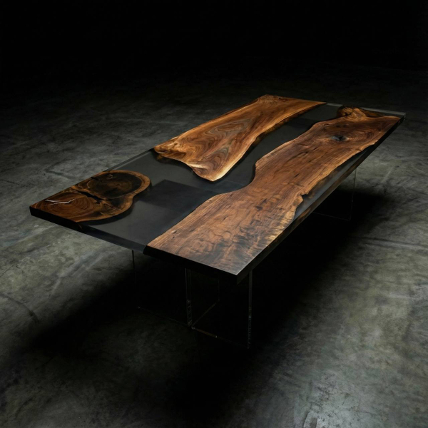 Орех термо с матовой эпоксидной смолой