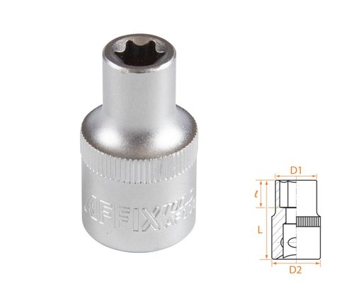 AFFIX (AF00043010) Головка торцевая TORX Е-стандарт 1/2", E10