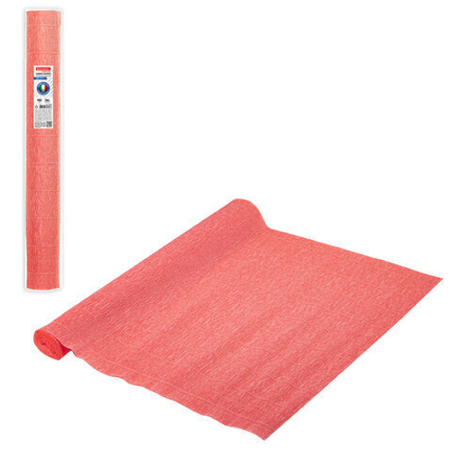 Бумага гофрированная (ИТАЛИЯ) 180 г/м2, коралловая (601), 50х250 см, BRAUBERG FIORE, 112640