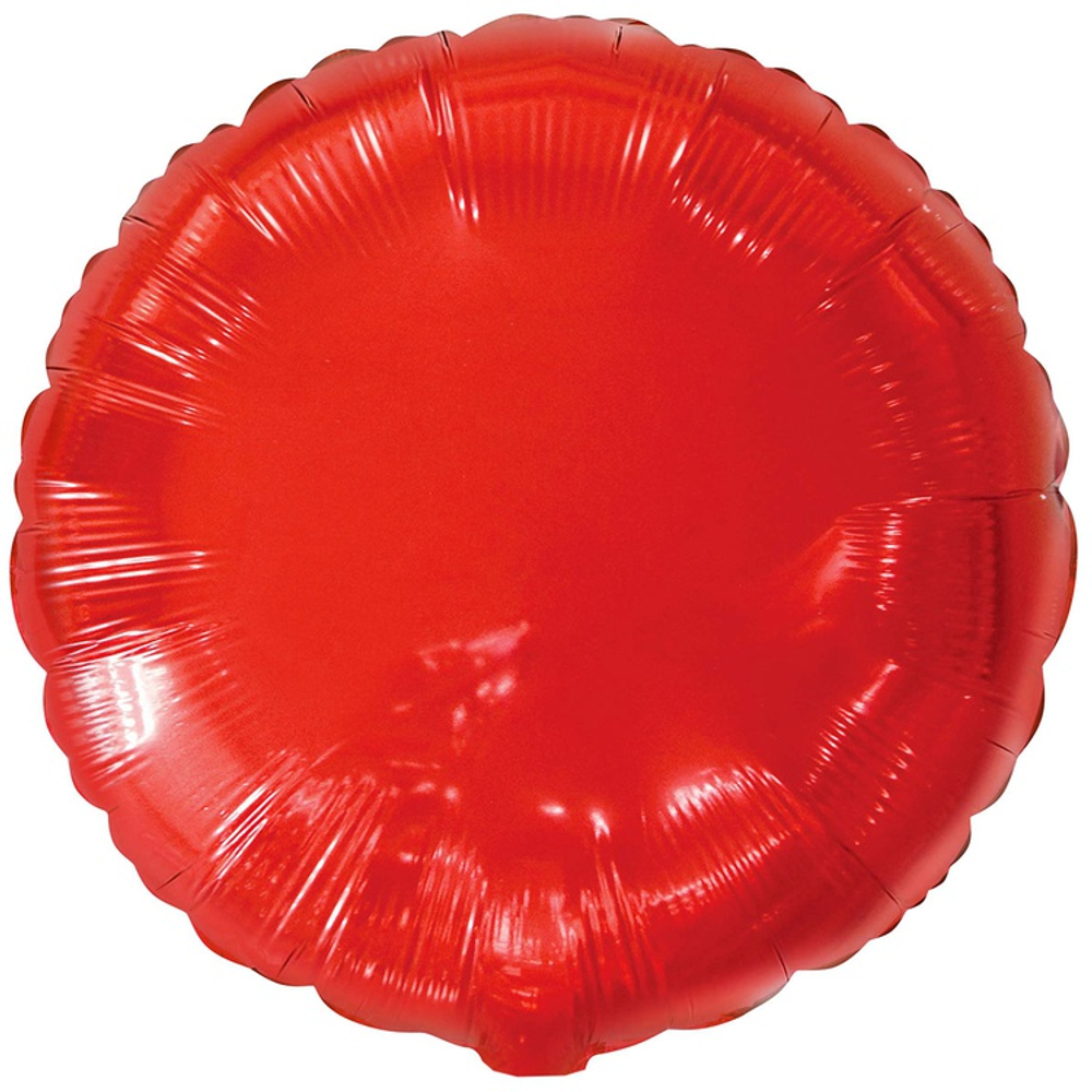 Шар фольгированный Круг 46 см (Красный)