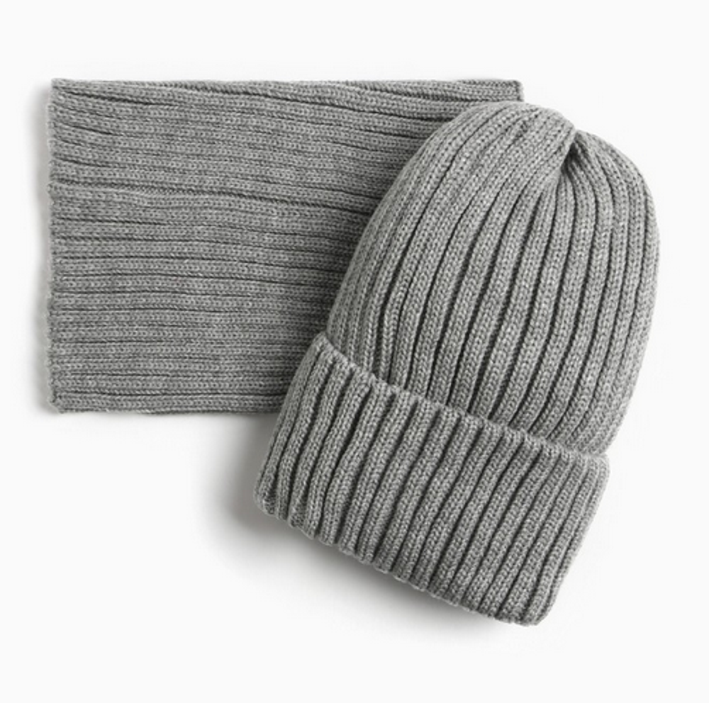 Комплект для девочки (шапка, снуд), цвет серый, р. 50/ 9912817 Текстильторг