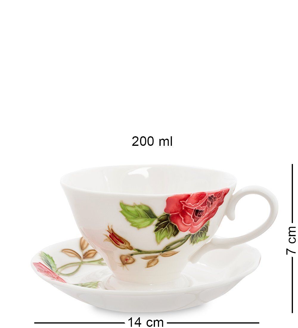 Pavone JS-07 Чайный сервиз на 6 персон «Роза Рафаэлло»