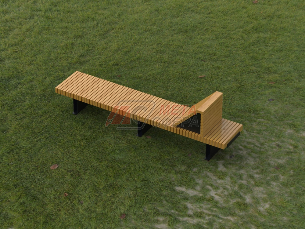 Лавка Rail Road 03 с подголовником