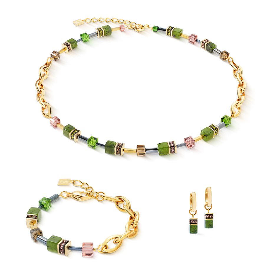 Колье Coeur de Lion Green-Gold 4524/10-0516