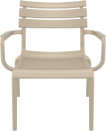 Кресло лаунж пластиковое Siesta Contract Paris Lounge, бежевый