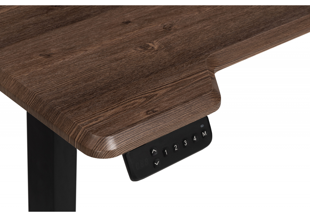 Компьютерный стол Woodville Маркос с механизмом подъема 120х75х75 черный, кантри орех