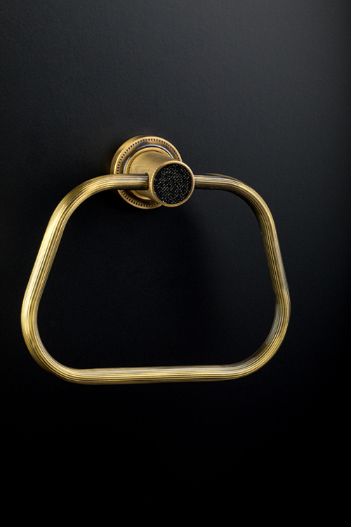 Boheme Держатель для полотенца ROYALE CRISTAL BLACK BR