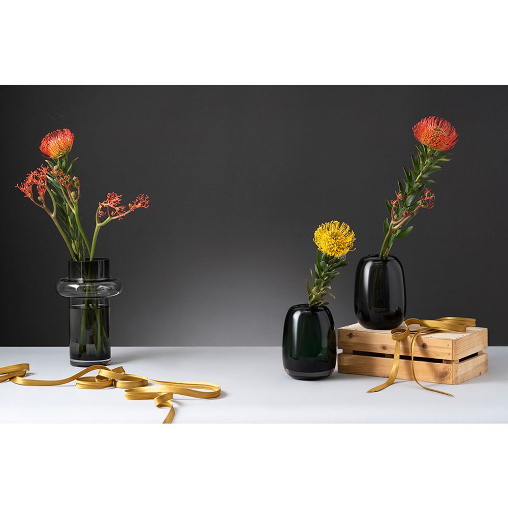 Ваза Vayr, 26 см, серая