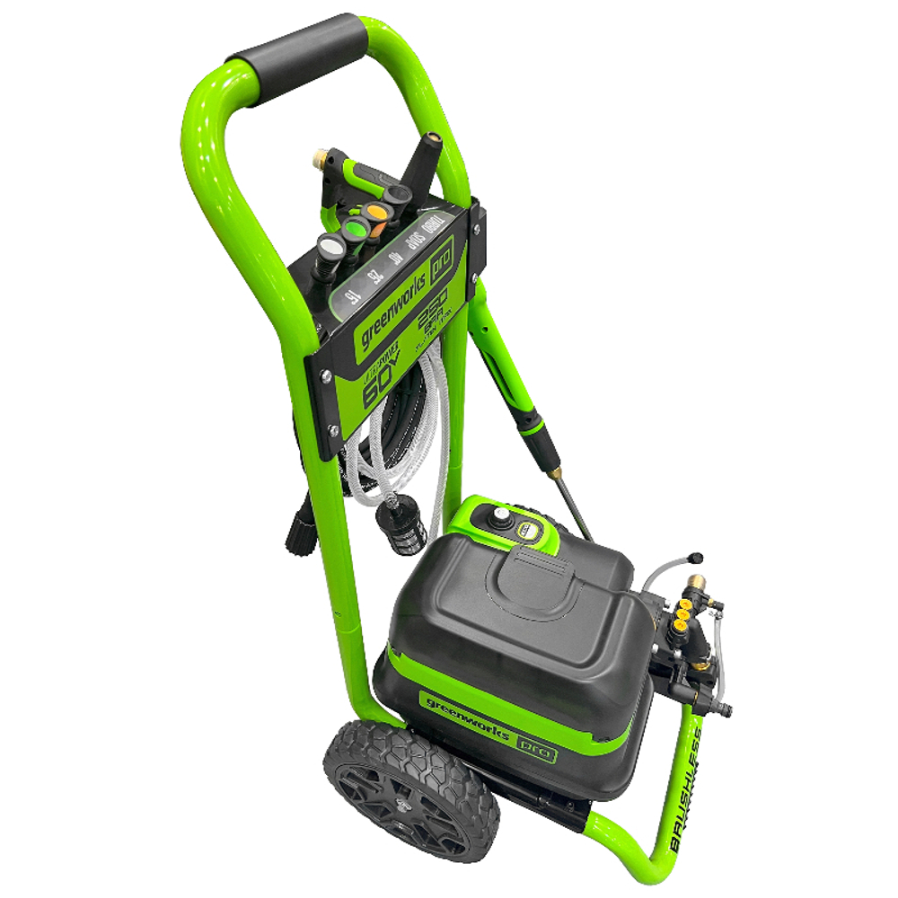 Мойка высокого давления аккумуляторная Арт. 5106207, 60V, 250 бар, бесщеточная, с портом на 2 АКБ