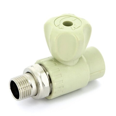 Кран шаровой прямой радиаторный полипропиленовый FV-Plast 20x1/2"