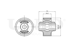 Сайлентблок задний переднего нижнего рычага UNIO RMP-20663