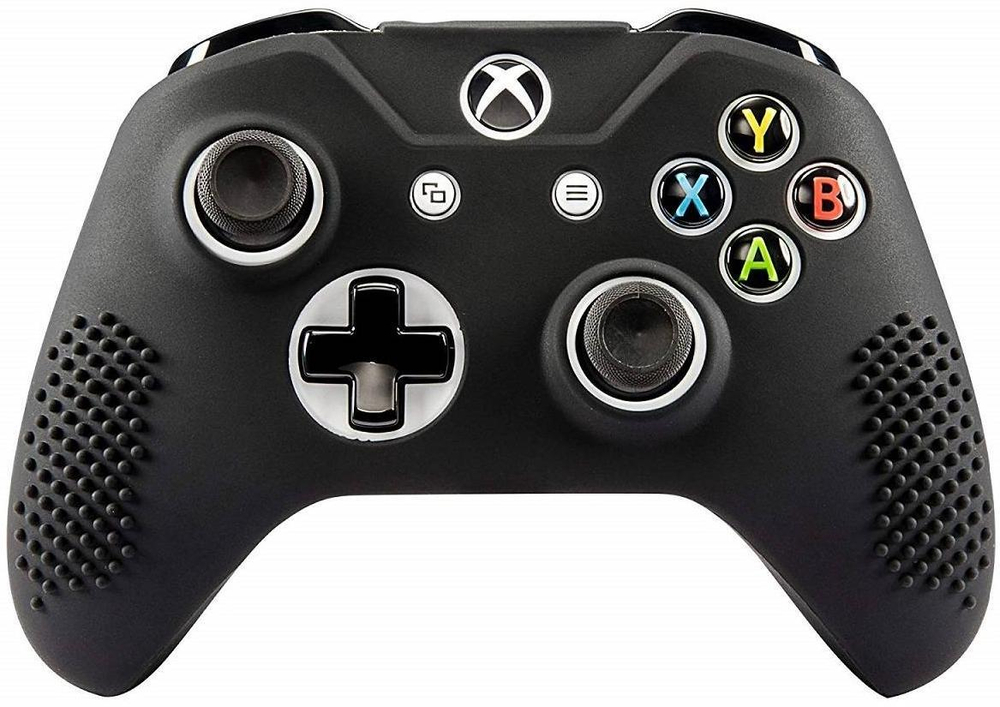 Чехол для геймпада (Xbox Series X Controller Silicon Case, черный) + накладки на стики
