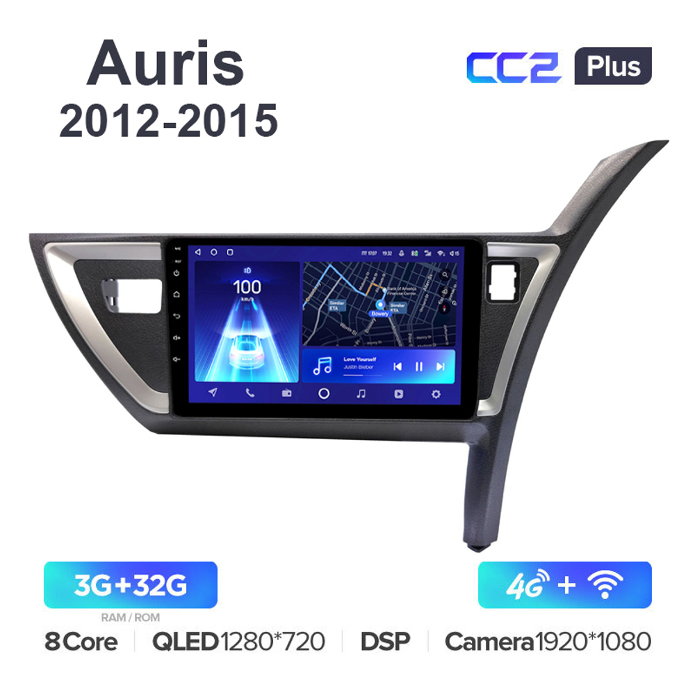 Teyes CC2 Plus 10,2"для Toyota Auris 2012-2015 (прав)