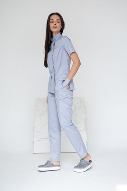 Блуза женская м222 toray стретч серый29