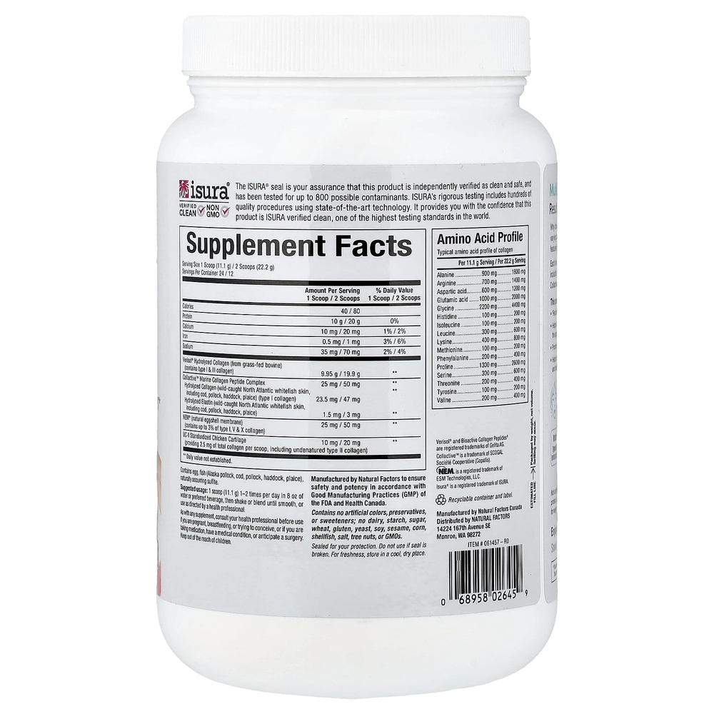 Natural Factors, Total Body, протеин Multi Collagen™, протеин без добавок, 267 г (9,41 унции)