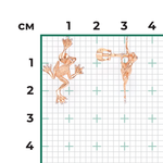 Серьги-пусеты «Лягушки» из красного золота