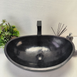Раковина из камня Андезит Oval Black OA-62835 (55*38*19) 104