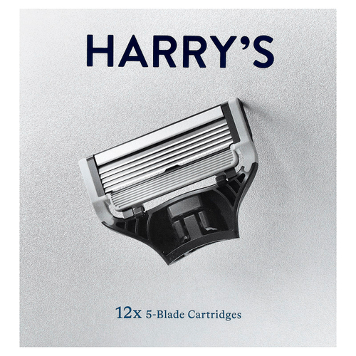 Harry's, сменные кассеты с 5 лезвиями, 12 пастилок