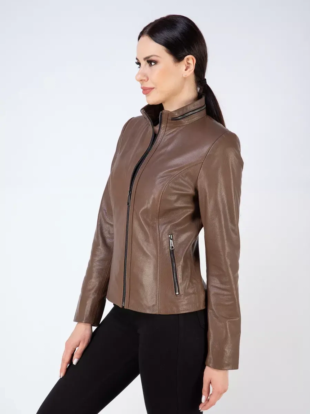 Куртка кожаная демисезонная