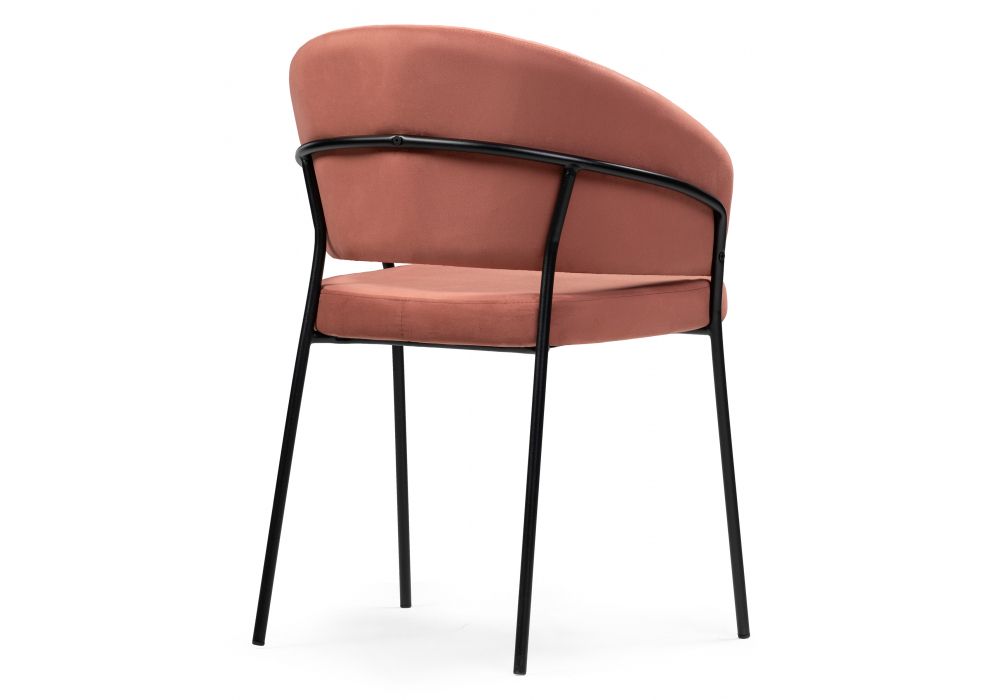 Стул на металлокаркасе Лео каштановый / черный