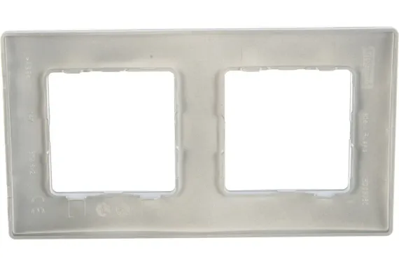 Рамка Legrand Etika 2-постовая алюминий 25622