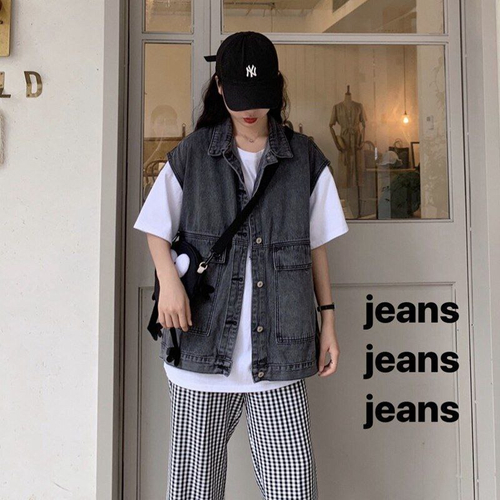 Джинсовый жилет