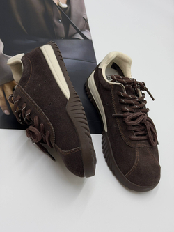 Кроссовки женские натуральная кожа арт. 9004-2 цвет"коричневый"