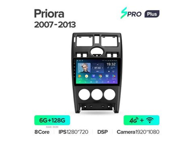 Магнитола Teyes SPRO Plus 6-128 LADA Priora I 1 2007 — 2013 9.0"