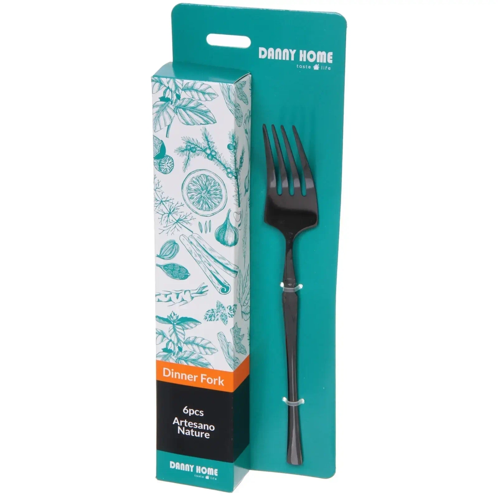 Набор столовых вилок 6шт «NORDIC» в подарочной коробке, черный