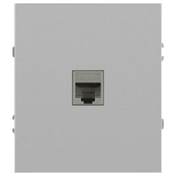 Розетка ЭРА Arktik 16-3107-03 информационная RJ45 алюминий | Эра Arktik