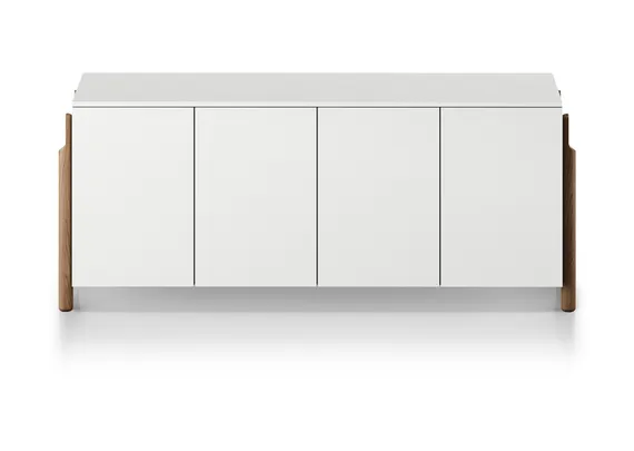 Тумба Basic 4 двери ширина 170 см (белый)