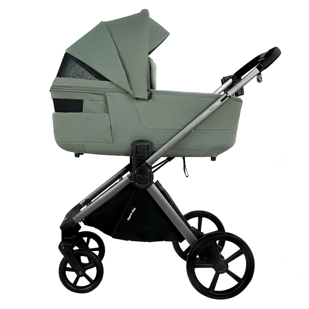 Коляска 2 в 1 Pituso Teffy Sage Green шасси Graphite