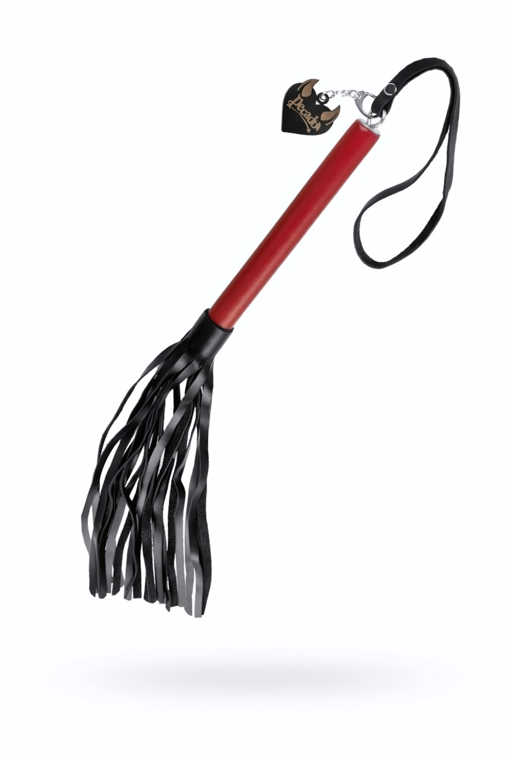 Плеть с красной рукоятью Pecado красная