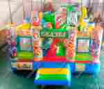 Коммерческий надувной батут "Русские сказки", 6x4x2.5 м.