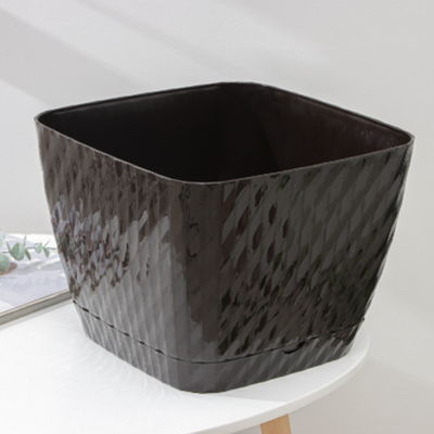 Горшок для цветов с поддоном «СибПолимер. Классика», 15 л, пластиковый, цвет шоколадный