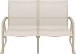 Диван пластиковый двухместный Siesta Contract Pacific Lounge, бежевый