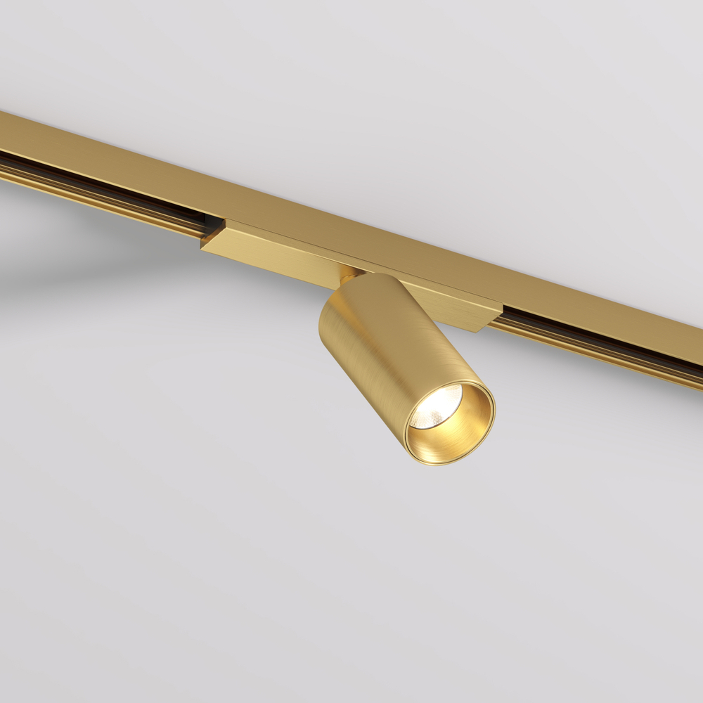 DK5740-SB Светильник для трека SHINE SPOT со светодиодом, D35*H70, 48V DC, 6W, RA?90, 3000K, IP20, сатинированная латунь, алюминий