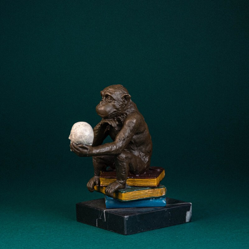Кабинетная скульптура в стиле Венской бронзы «Теория эволюции Дарвина»