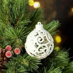 Елочное украшение Шарики резные 2шт.