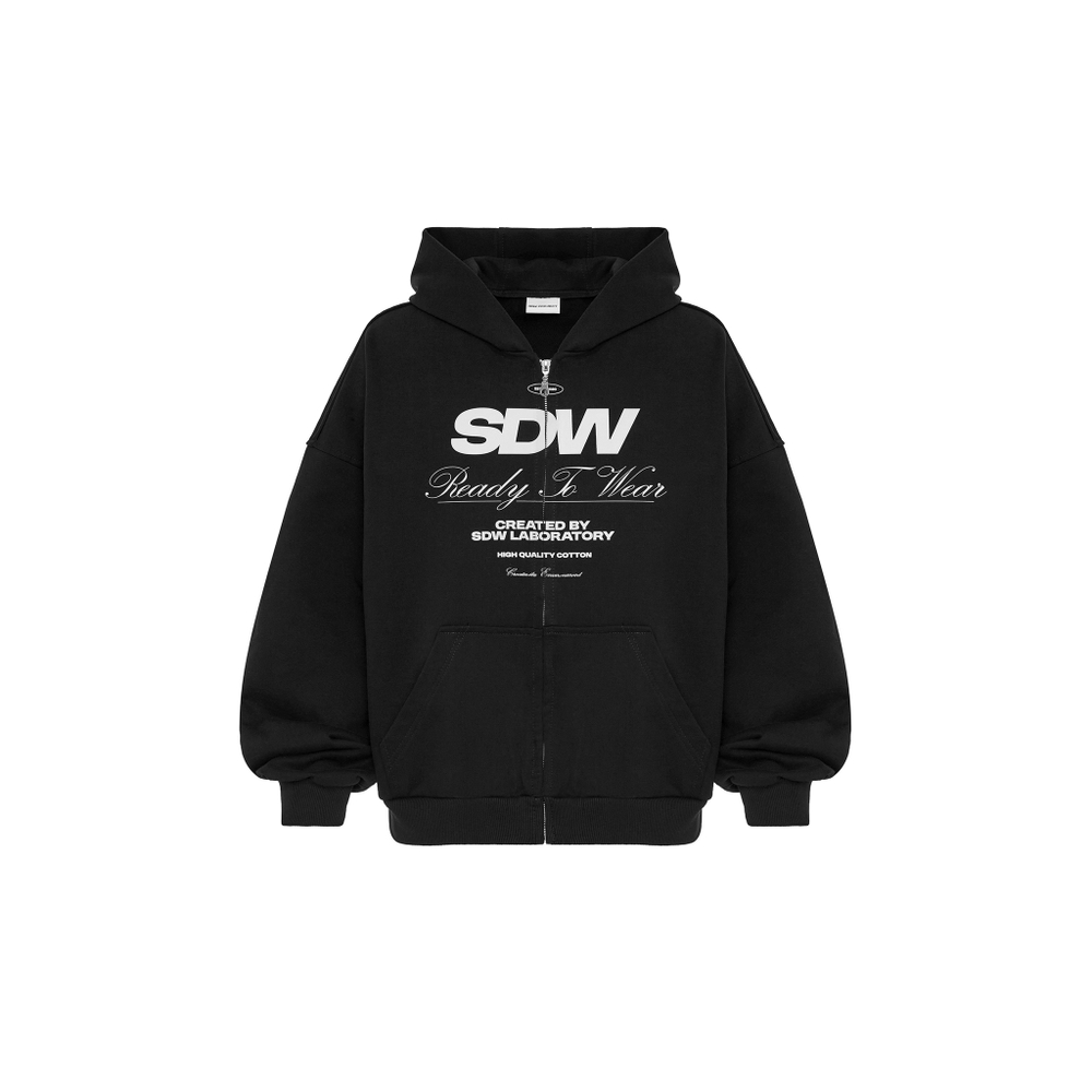 ZIP-HOODIE "SDW" Black