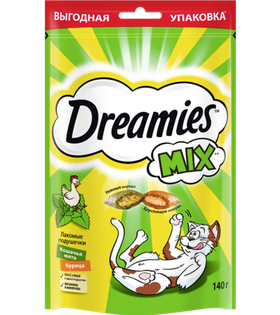 Дримис Лакомства для кошек микс курица/мята 140гр.