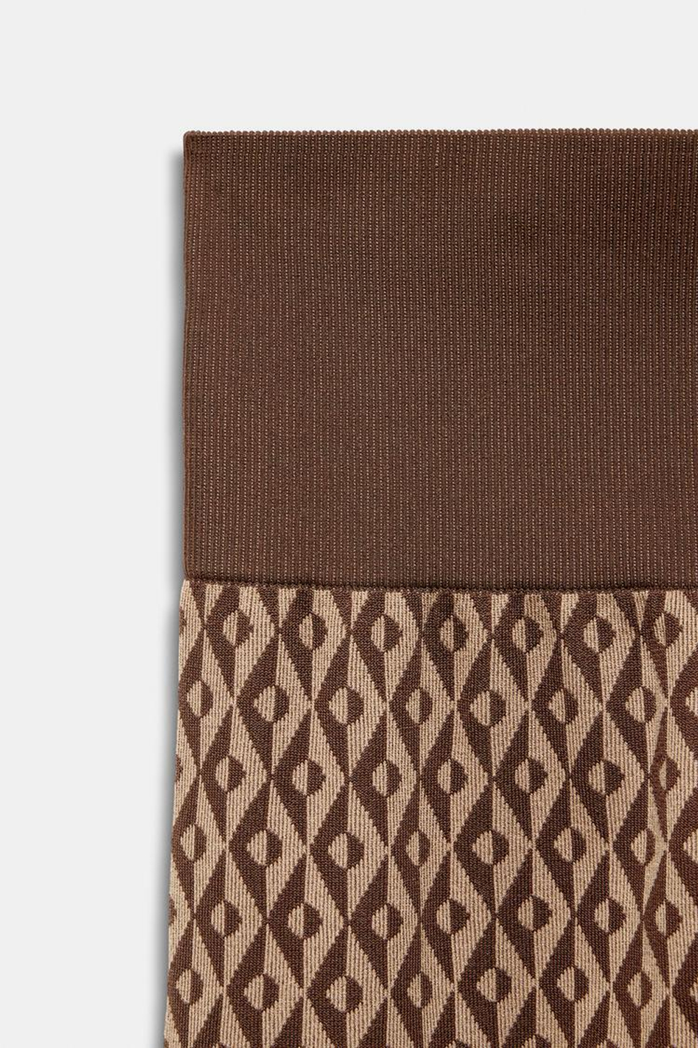 ZARA ТЕРМОЛЕГГИНСЫ С КОНТРАСТНЫМ УЗОРОМ SKI COLLECTION, ТАБАЧНЫЙ