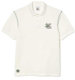 Мужское теннисное поло Lacoste Sport Roland Garros Edition Pique Polo Shirt - white