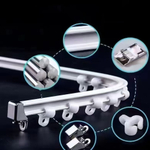 Гибкий изогнутый карниз для штор, алюминиевый, потолочный/настенный