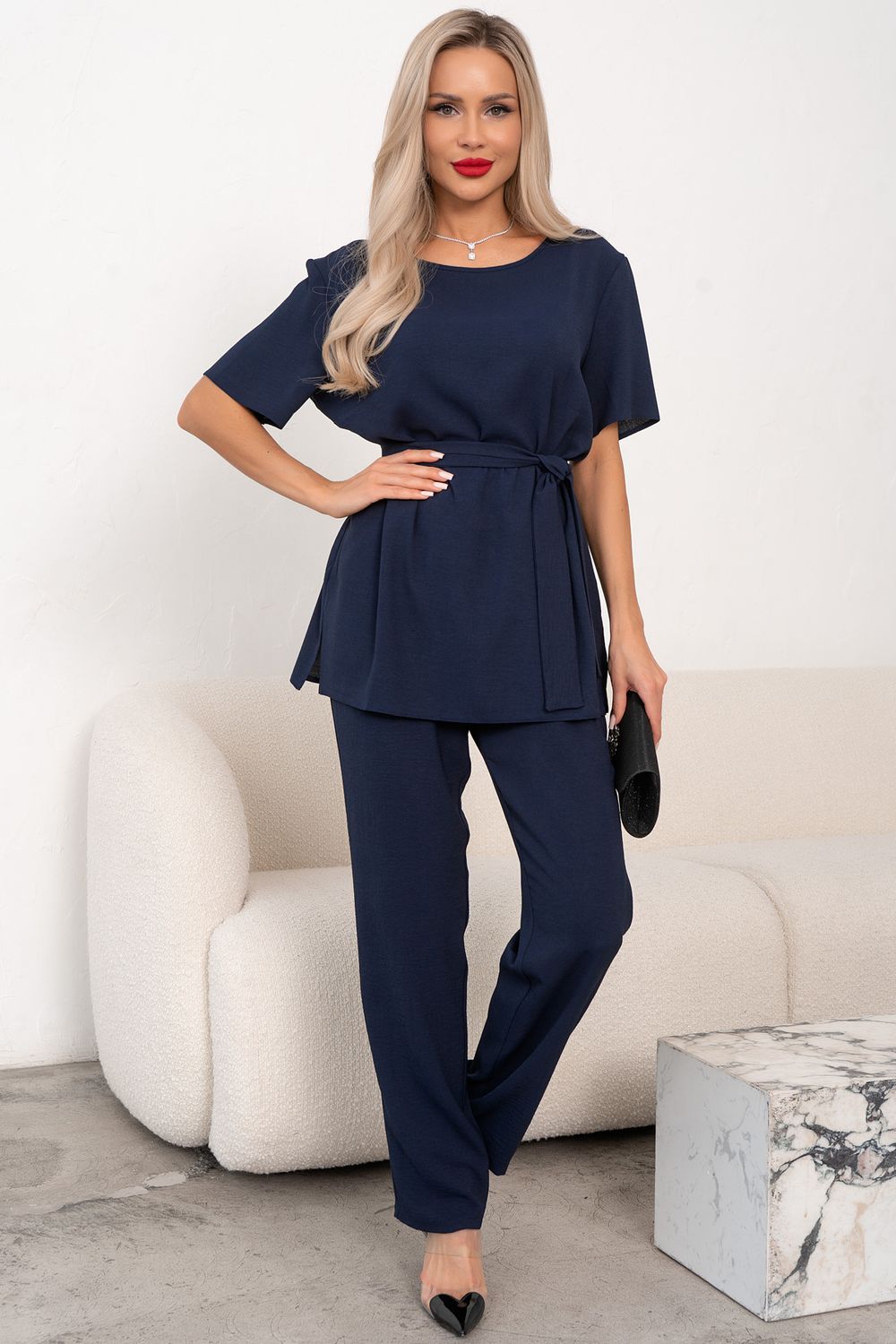 Костюм брючный (синий) К11-90/2 Nikol