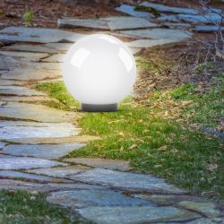 Садово-парковый светильник ЭРА НТУ 01-60-201 шар опаловый на опору / кронштейн IP44 Е27 max60Вт d200mm