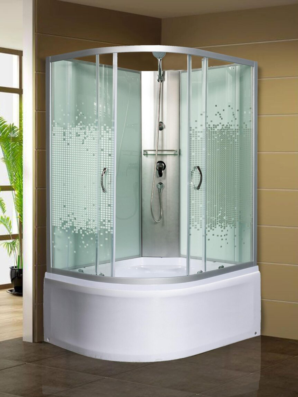 Душевая кабира  МОНОМАХ 10000012104 XL 110/80/44 МЗ R  с поддоном