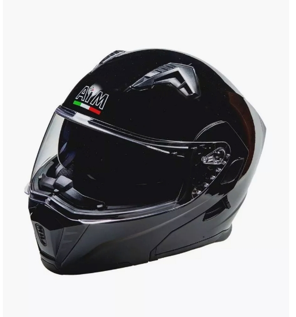 Шлем модуляр AiM JK906 Black Glossy, XXXL