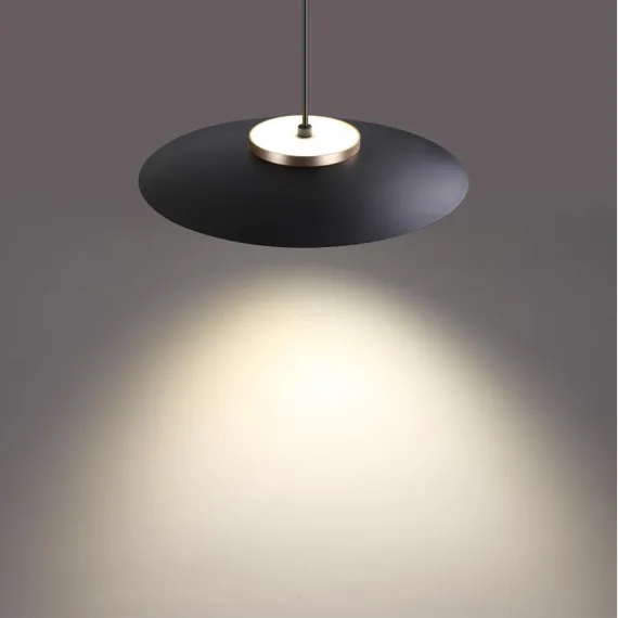 358591 OVER NT21 386 черный/золото Светильник накладной светодиодный, провод 2м IP20 LED 4000K 18W 220-240V PILZ